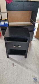 Black Side Table / Bedside Locker