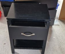 Black Side Table / Bedside Locker