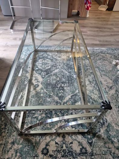 Glass coffee table