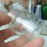 473 - Set of 6 Vintage Clear Glass Cork Screw Top Collectible Decorative Bottles Image 2