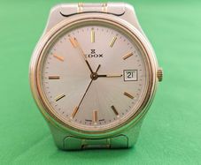 Vintage Swiss Made Edox Quartz Swiss Watch 1980s