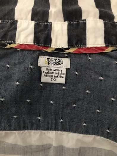 Mamas & Papas striped shirt and tie 2-3 years