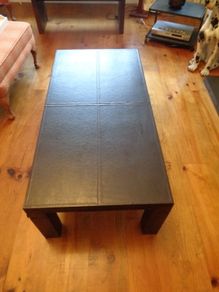 Designer Leather Coffee Table for Sale