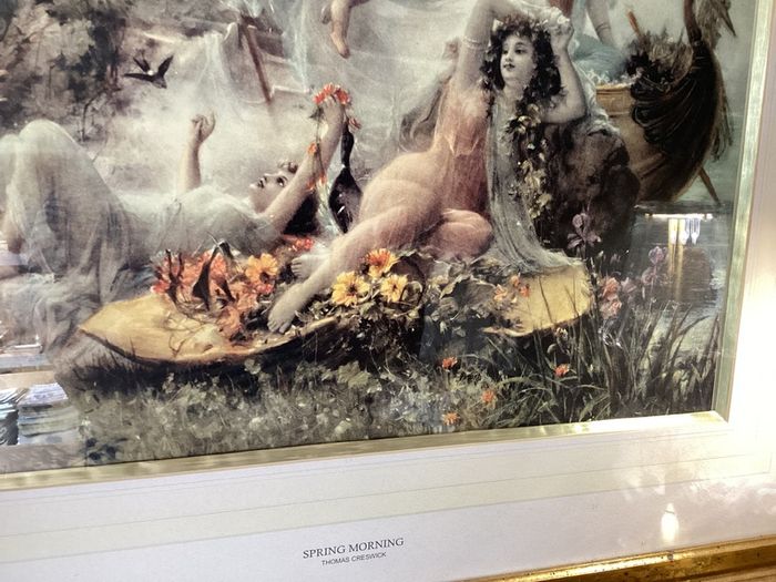 Vintage Art Prints Set of 2 (Gold Frames)