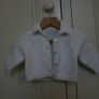 The Little White Company White Cotton Knit Cardigan Age 0 - 3 Months - Like New Image 4