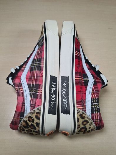 mens VANS ENGLISH INVASION SEX PISTOLS trainers runners shoes tartan pink leopard Size UK 8.5 EU 42.5 RARE
