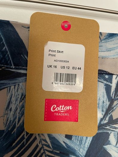 Cotton Traders print skirt size UK 16 - New with tags