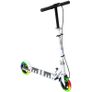 Kids Scooter 3-8 Years, Foldable 2-Wheel Scooter with LED Light-Up Wheels, 4 Height Settings, White Image 2