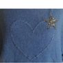 Carla Giannini Angora Wool Jumper Denim Blue Star One Size NWT Italy CAN POST Image 2