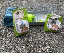 Rabbit cage travel crate and accessories