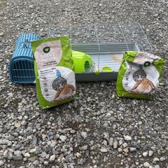Rabbit cage travel crate and accessories