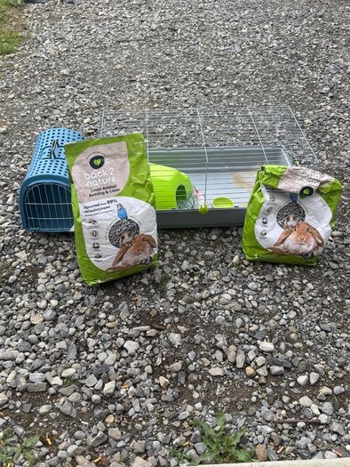 Rabbit cage travel crate and accessories
