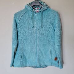 Weird fish chicoa hoodie Size l4 ptp 21" Full zip turquoise in excellent condition