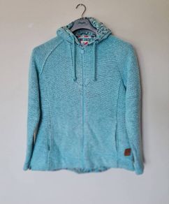 Weird fish chicoa hoodie Size l4 ptp 21" Full zip turquoise in excellent condition