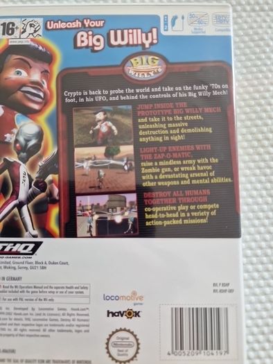 Destroy All Humans Big Willy Unleashed Nintendo Wii Games Original