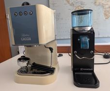 Bundle: Rancilio Rocky Doserless and Gaggia Baby 06