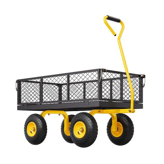 Steel Garden Cart 900lb Capacity Heavy Duty Yard Wagon Cart 10in Tires