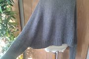Made in Italy grey cape turtleneck jumper
