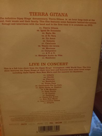 Gipsy Kings Dvd Tierra Gitana & Live In Concert