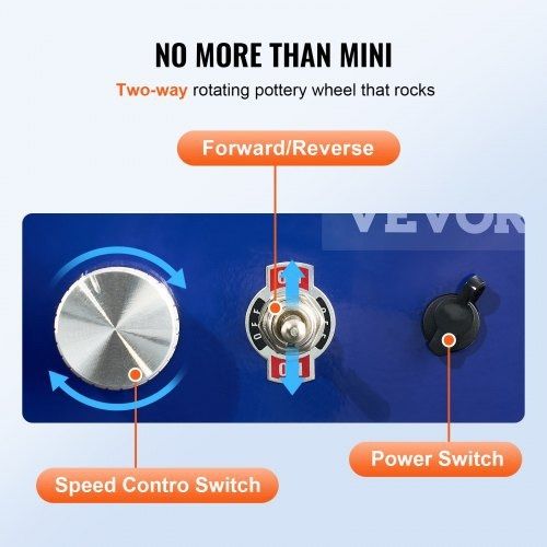 Pottery Wheel Mini Ceramic Wheel Sculpting Tools Apron Two Turntables 30W (FREE SHIPPING)