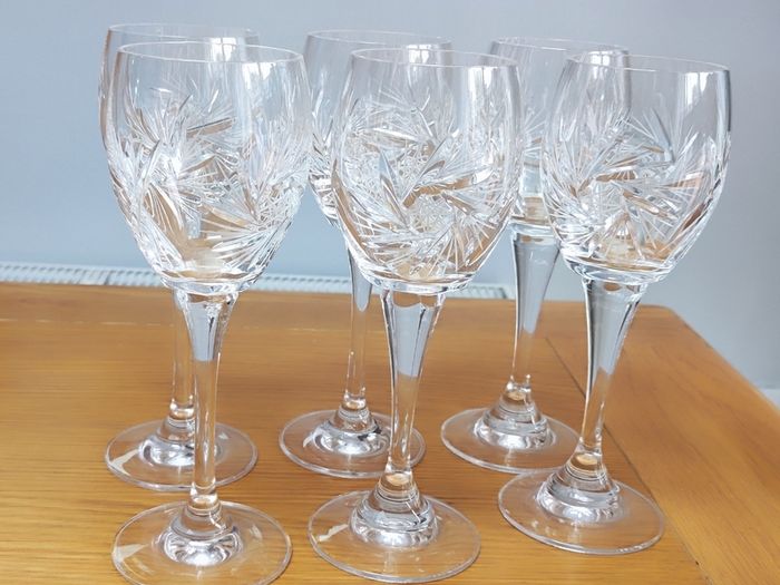 Vintage Bohemia Crystal Wine Glasses