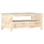 Coffee Table White 90x50x40 cm Solid Mango Wood Image 7