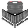 BRAND NEW 20pcs 1/2" Drive Metric Impact Socket Set Universal Socket Metric Drive Deep Socket Wrench For Air Pneumatic Repair Tools Image 2