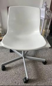 White plastic office chair