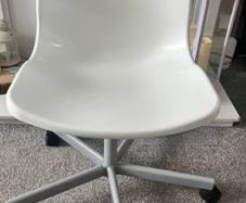 White plastic office chair
