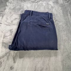 Hugo Boss Mens Schino Slim Trousers W38 L30 Navy Blue Cotton Slim Fit