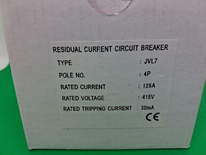 Postage - Circuit Breaker 125A 30mA 4P 230v - 415v