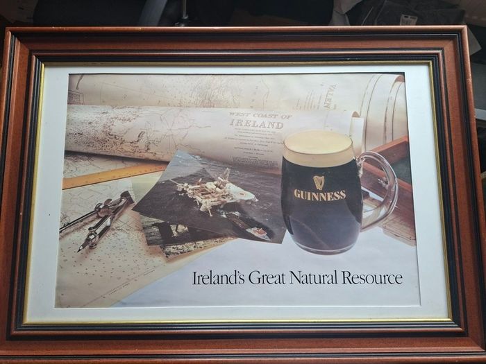 Vintage framed Guinness Advertising Print