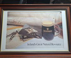 Vintage framed Guinness Advertising Print