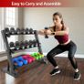 3 Tier Dumbbell Rack Home Gym Dumbbell Storage Stand Weights Storage Rack for Dumbbells Image 5