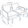 Ikea Glostad 2 seater sofa - blue Image 3