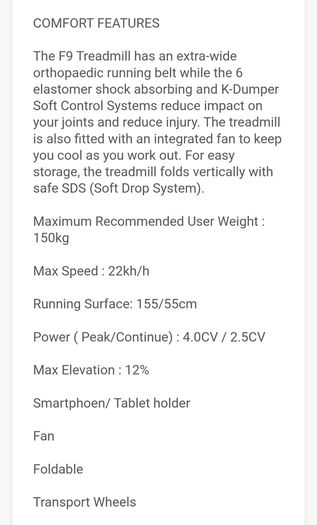Quality Treadmill - BH F9R Dual