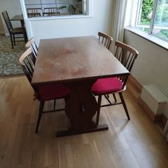 Table and four chairs