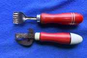 Vintage tin opener and butter curler