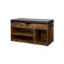 Padded shoe bench 3 compartments white shoe bench with seat cushion, 3 compartment chest, seat for shoe storage with seat, 2 steps, hallway furniture, white Maximum load capacity 150 kg Image 7