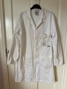 Unisex Lab Coat Medium and Goggles