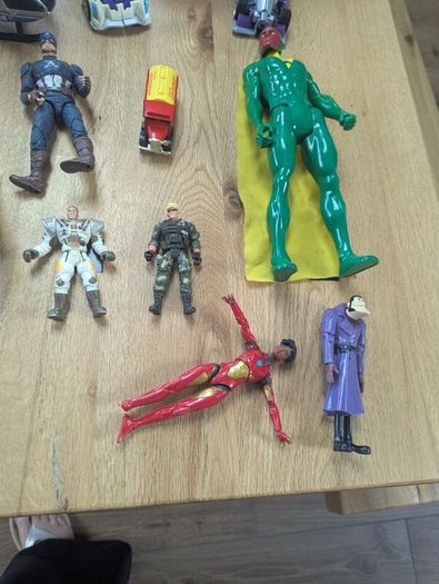 action figures and vehicles