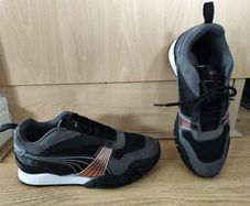 Puma Chunky Trainers UK 5 EU 38 Black Grey Pink Lace Up Sneakers Women
