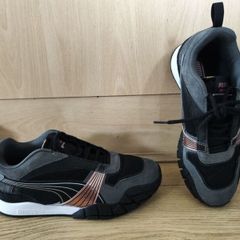 Puma Chunky Trainers UK 5 EU 38 Black Grey Pink Lace Up Sneakers Women