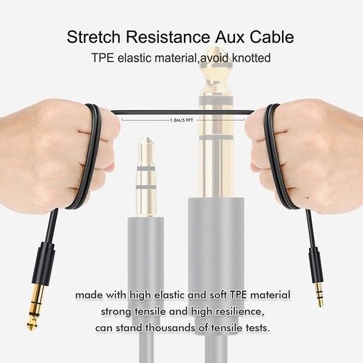 3m 3.5mm to 6.35mm Stereo AUX Cable Male to Male