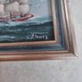 Framed oil of a sailing ship on board signed Y. Jones Image 5