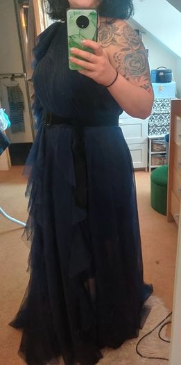 Navy long dress size M-L TS couture atelier designer special occasion  dress