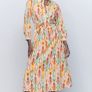 Zara Cotton Boho Print Midi Long Dress Size Large UK 12 Image 2