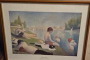 "Bathers at Asnieres" By Geogres Seurat - Framed Print