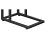 C Shaped Side Table, Foldable Sofa Table, Small Table Bedside Tables, Laptop Table for Sofa, Folding Side Table Small Coffee Tables for Living Room, Bedroom, Rustic Brown and Black Image 4
