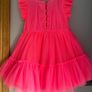 Billieblush girls neon pink tulle party dress Age 3 EUC Image 4
